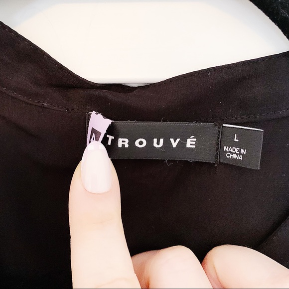 BRAND NEW Trouvé Black Zip Up Tank Blouse (FINAL SALE) - Picture 5 of 5